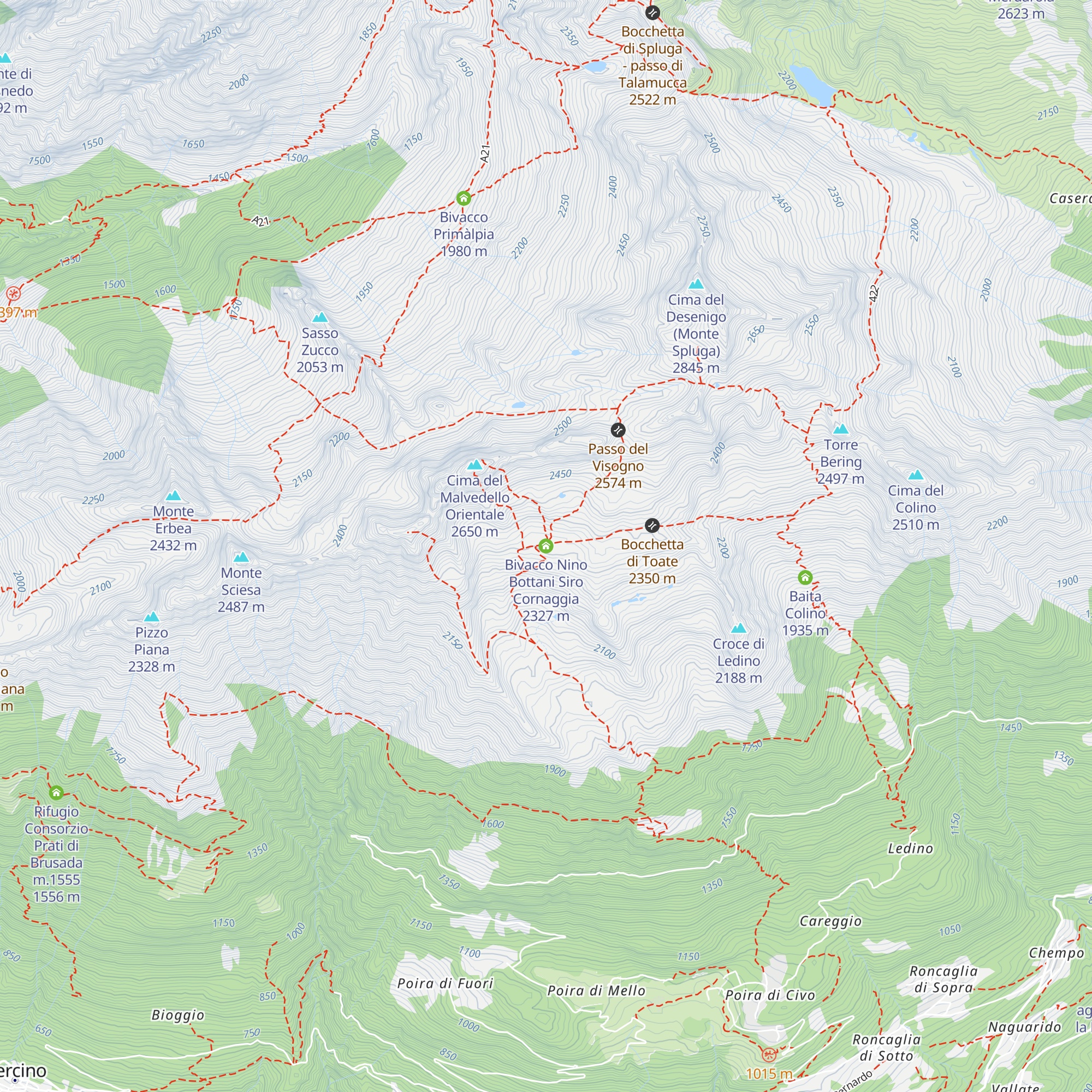 Bivacco Nino Bottani Siro Cornaggia map
