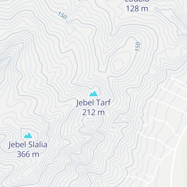 Map of Jebel Tarf