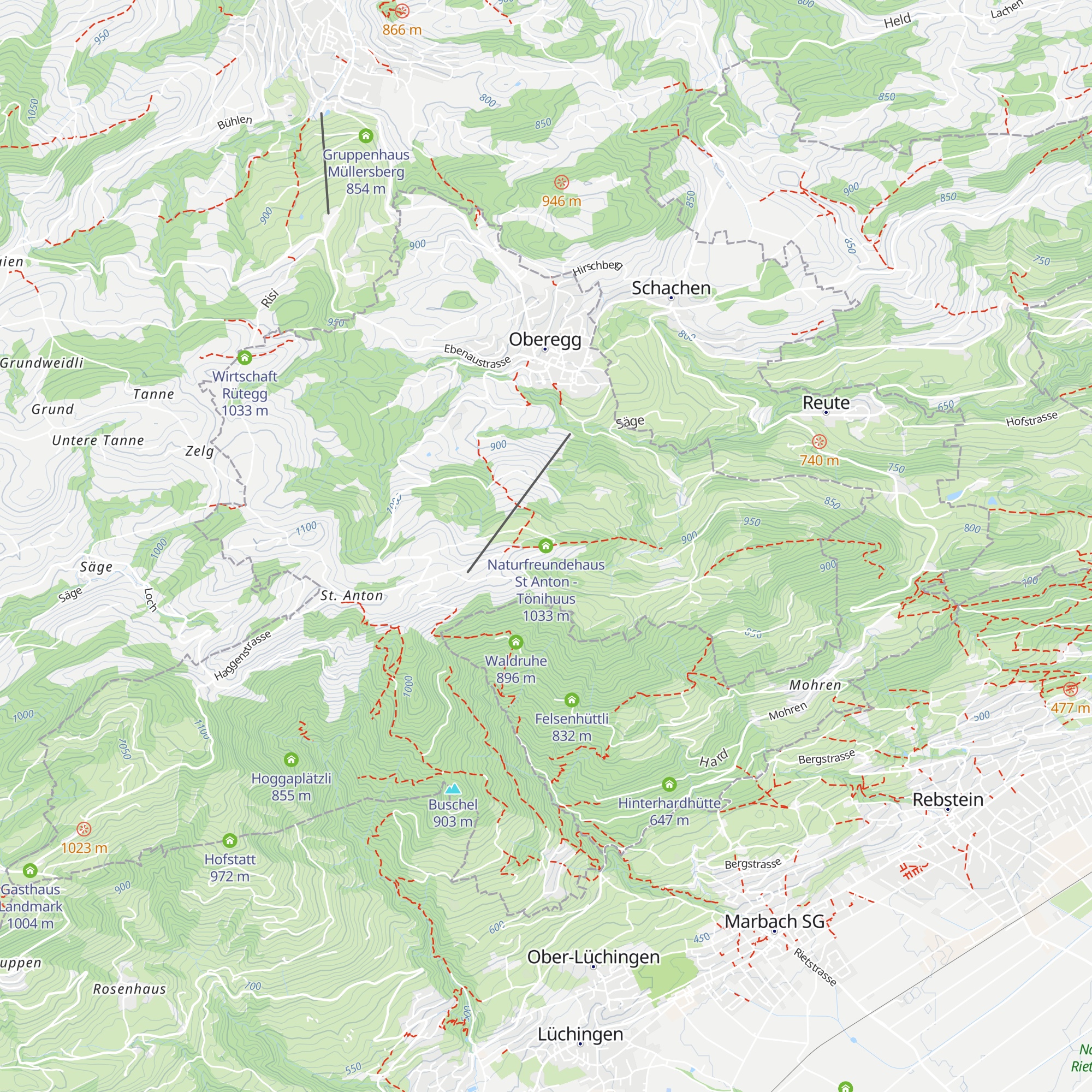Naturfreundehaus St Anton - Tönihuus map