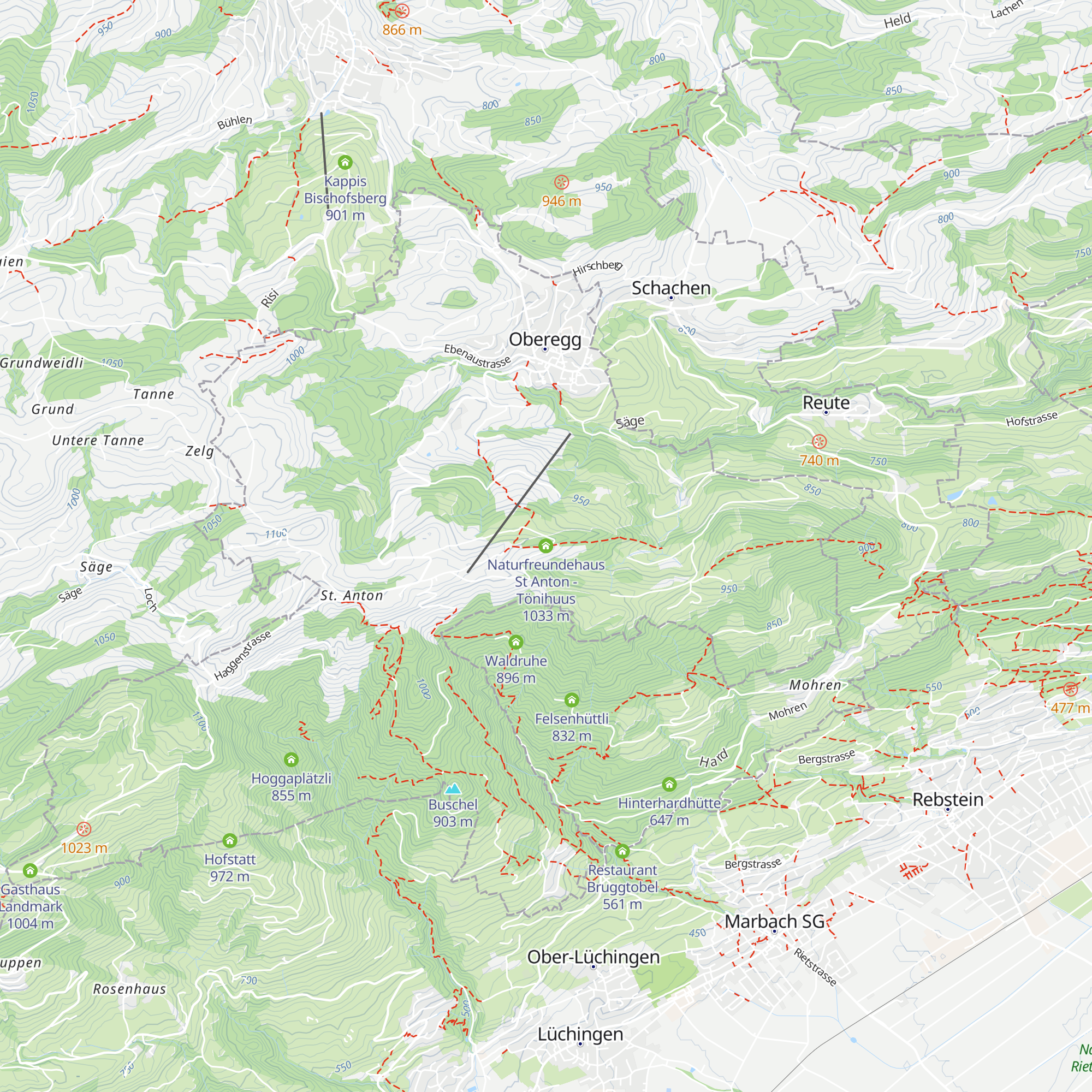 Naturfreundehaus St Anton - Tönihuus map