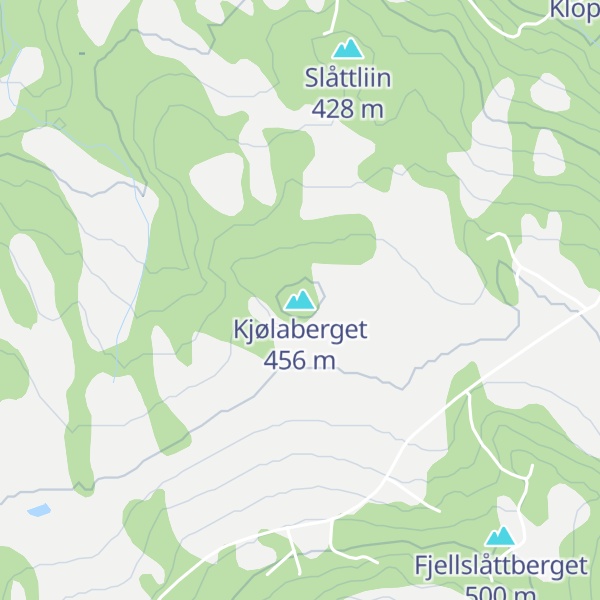 Map of Kjølaberget