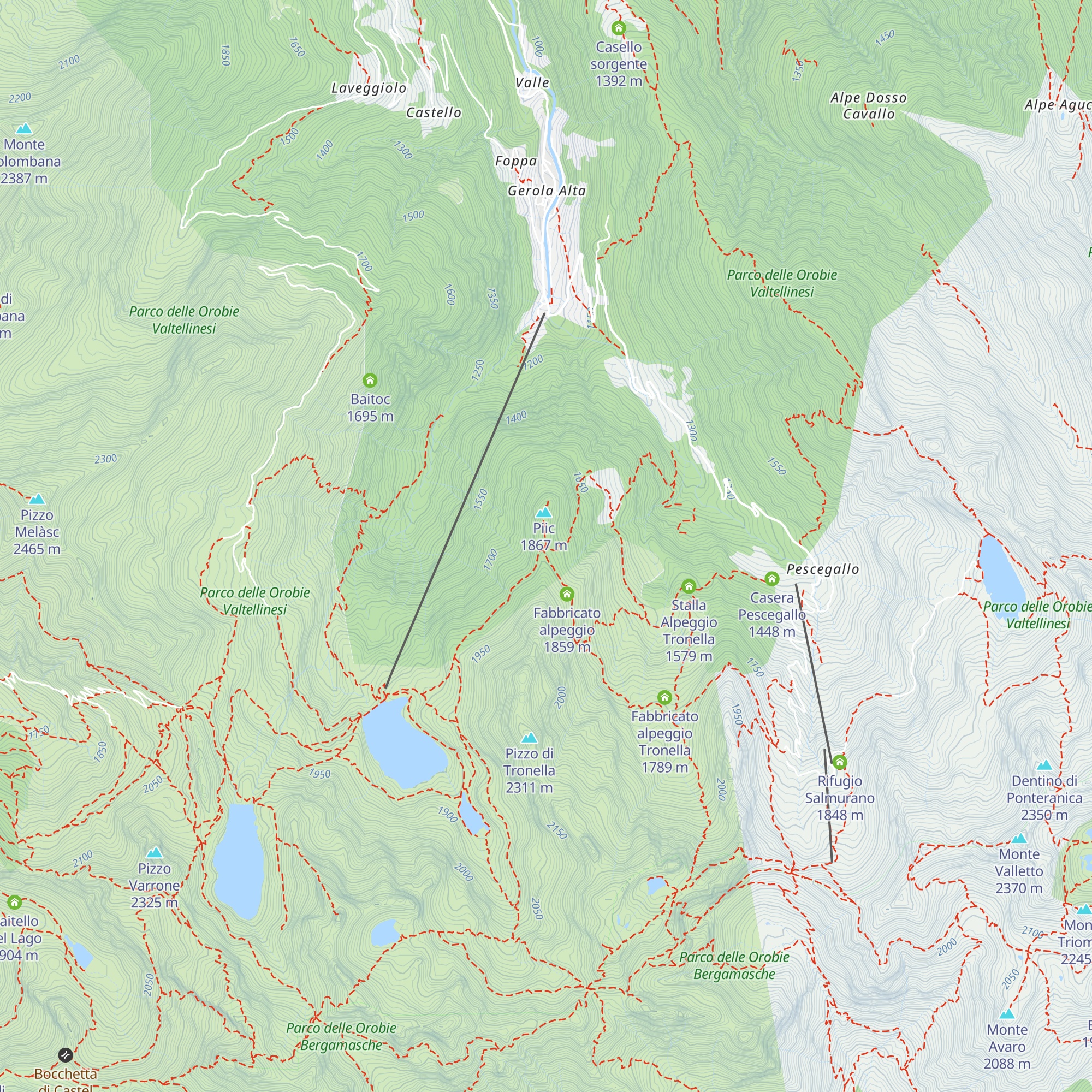 Baita di Piic map