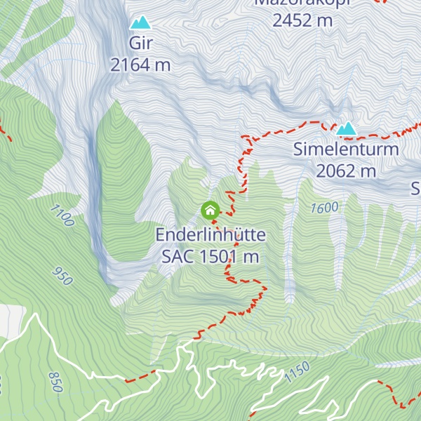 Map of Enderlinhütte SAC