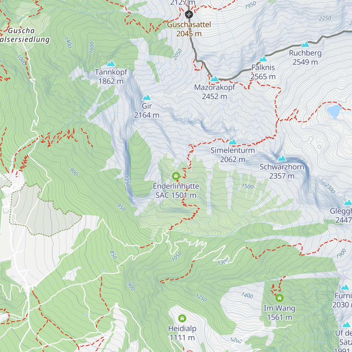Enderlinhütte SAC map
