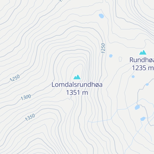 Map of Lomdalsrundhøa