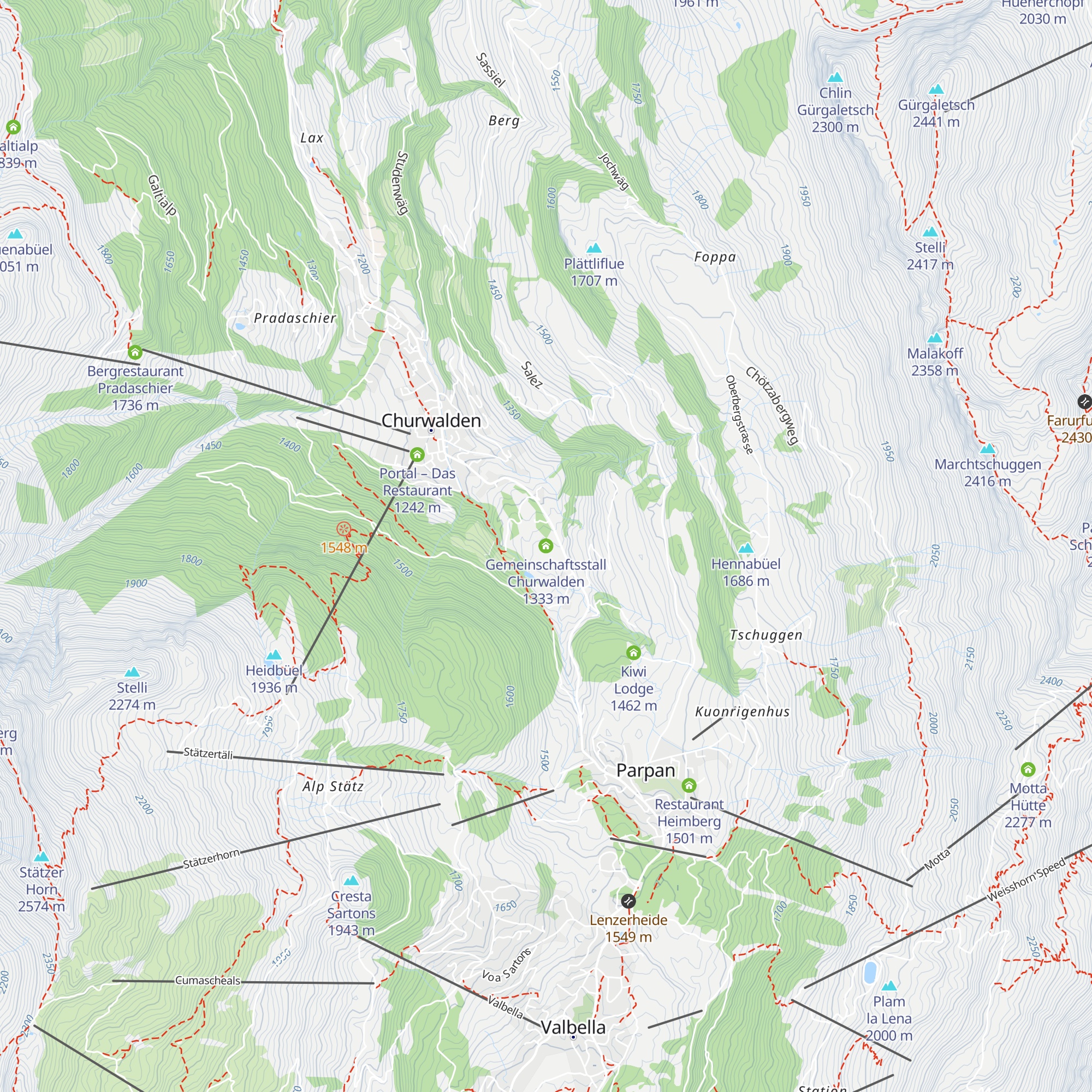 Gemeinschaftsstall Churwalden map