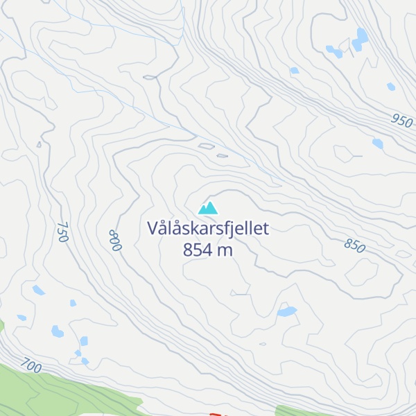 Map of Vålåskarsfjellet