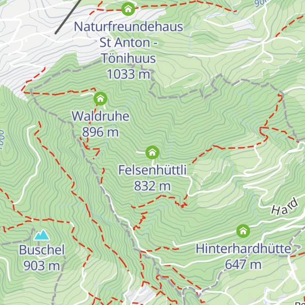 Map of Felsenhüttli