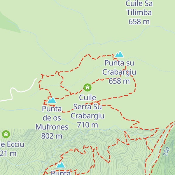 Map of Cuile Serra Su Crabargiu