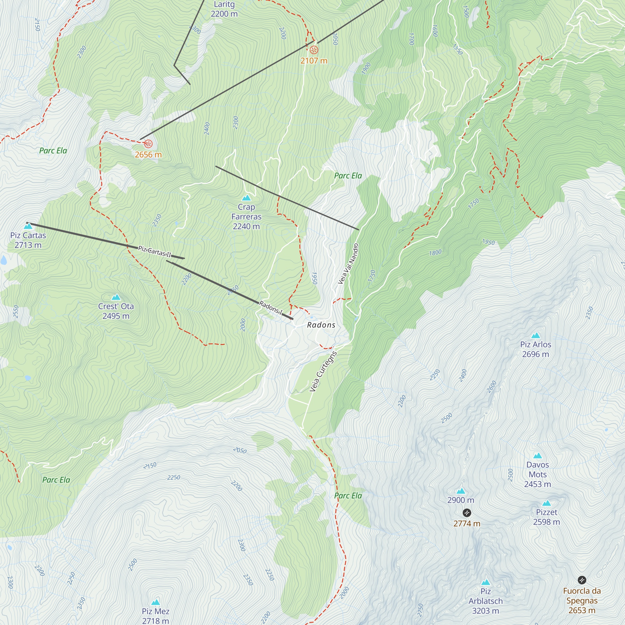 Berghuus Radons map