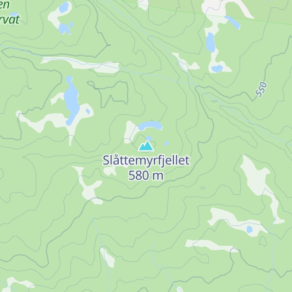 Map of Slåttemyrfjellet