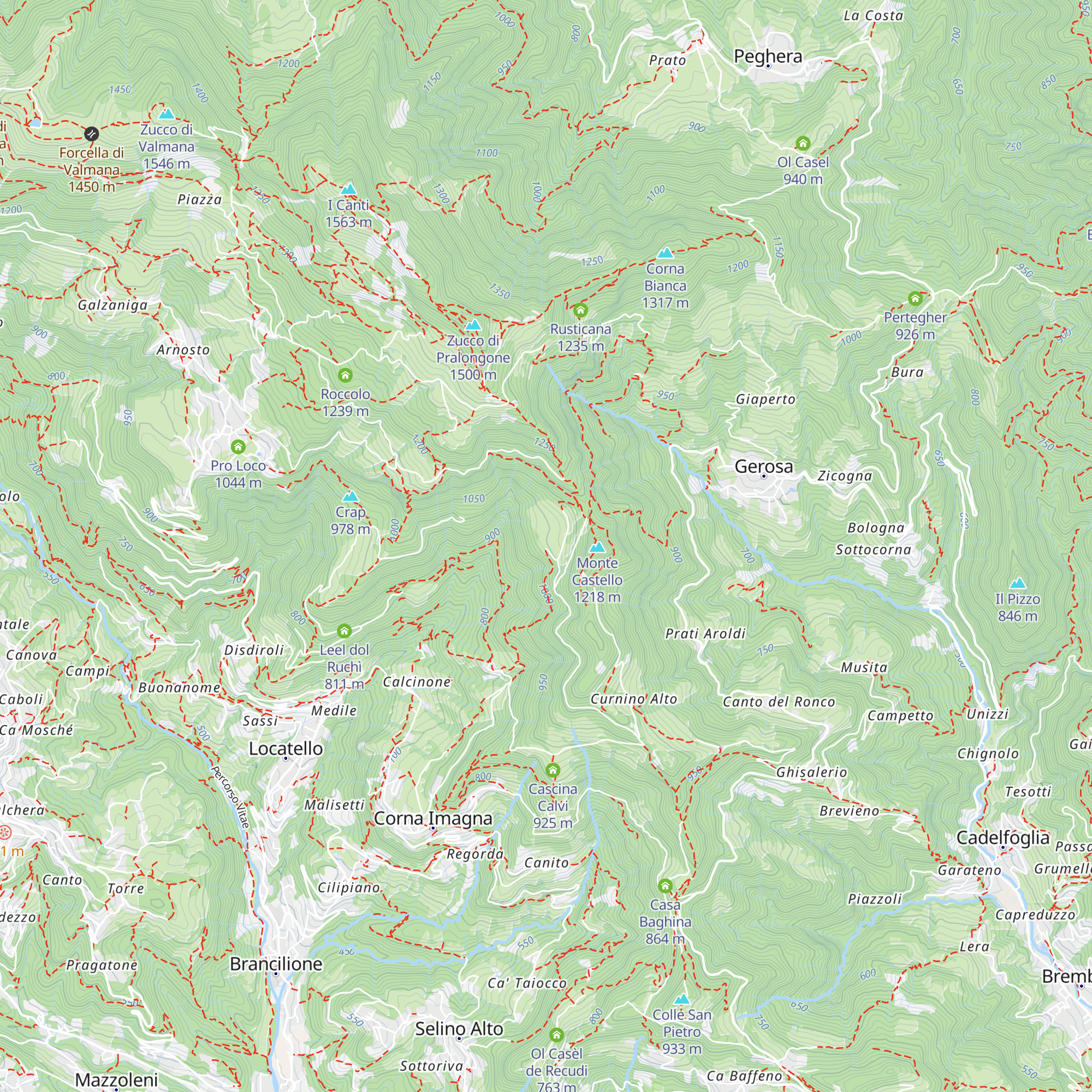 Cascina Piazzacava map