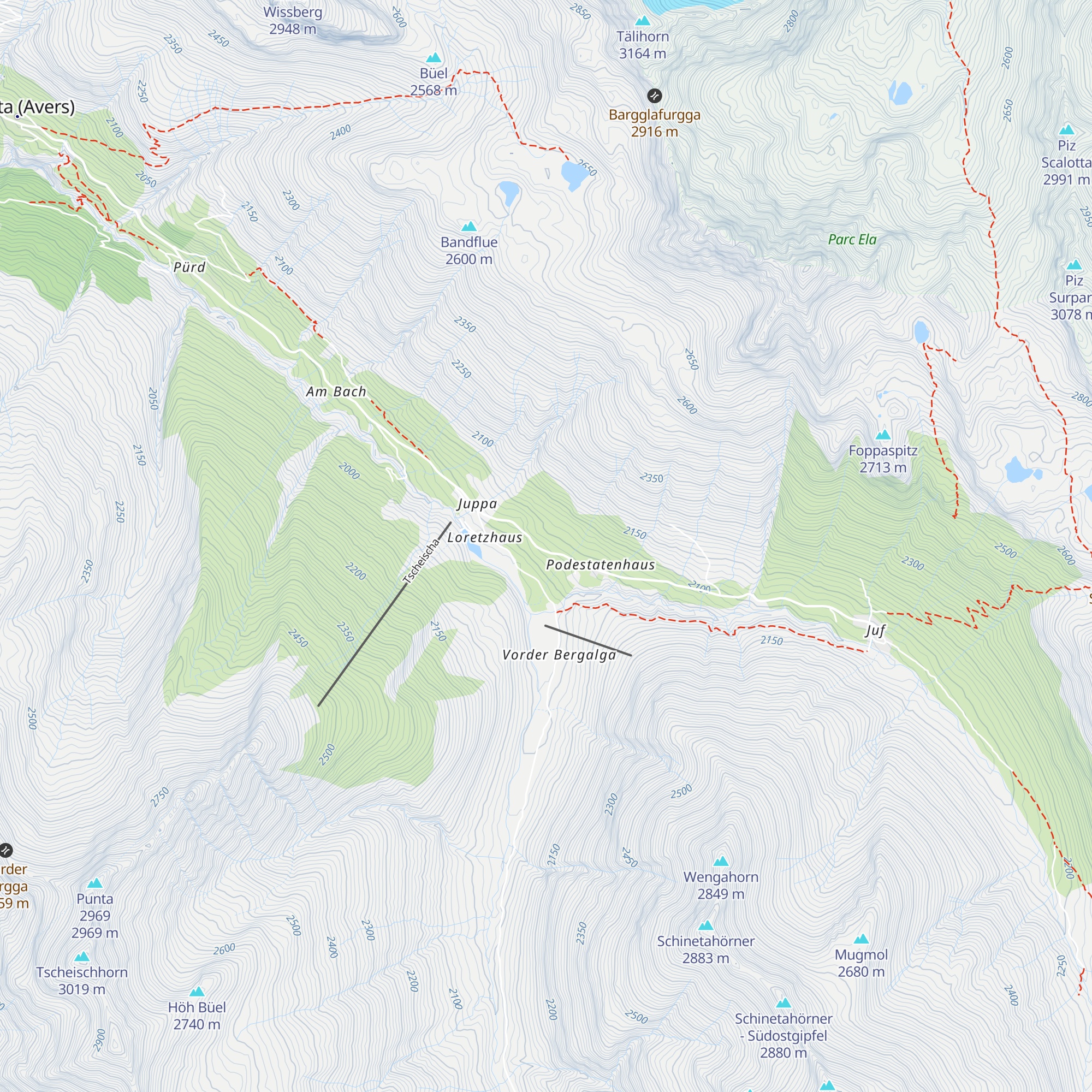 Bergalga map
