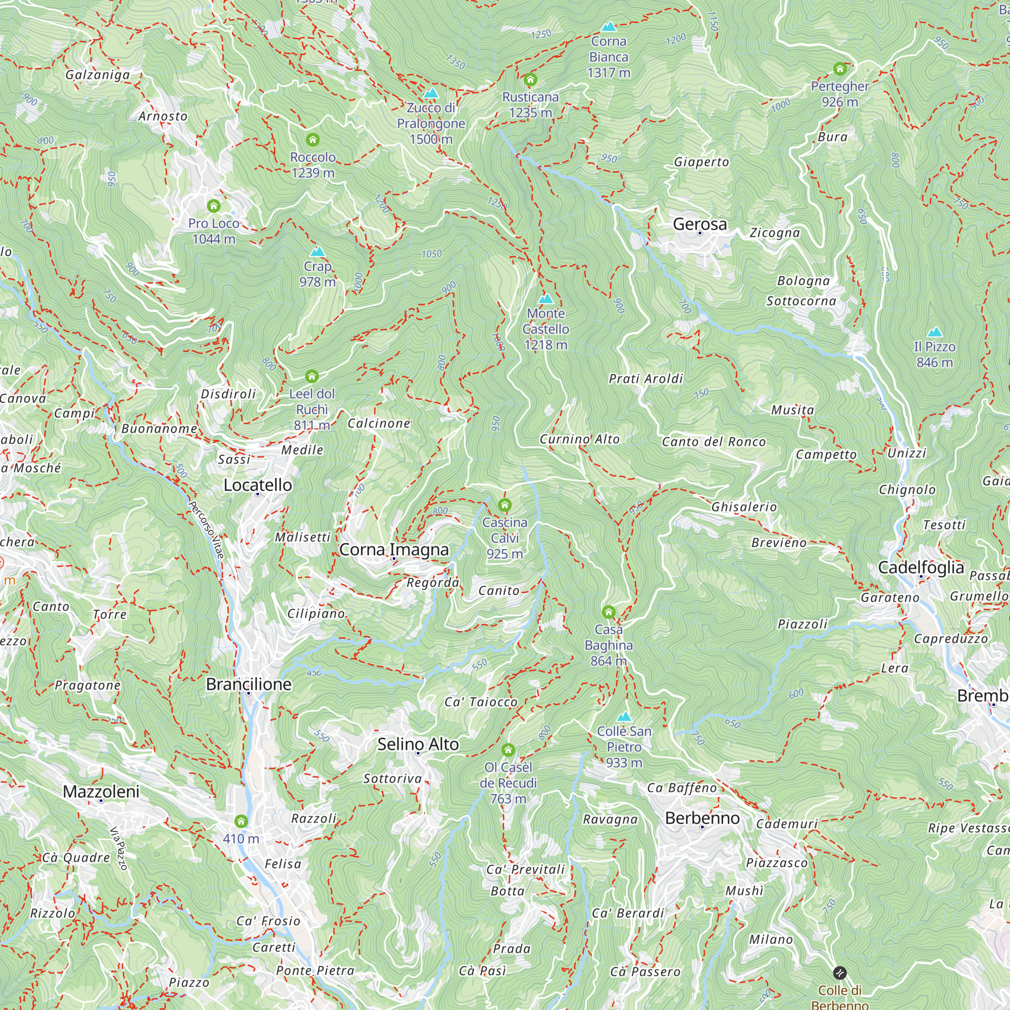 Cascina Calvi map