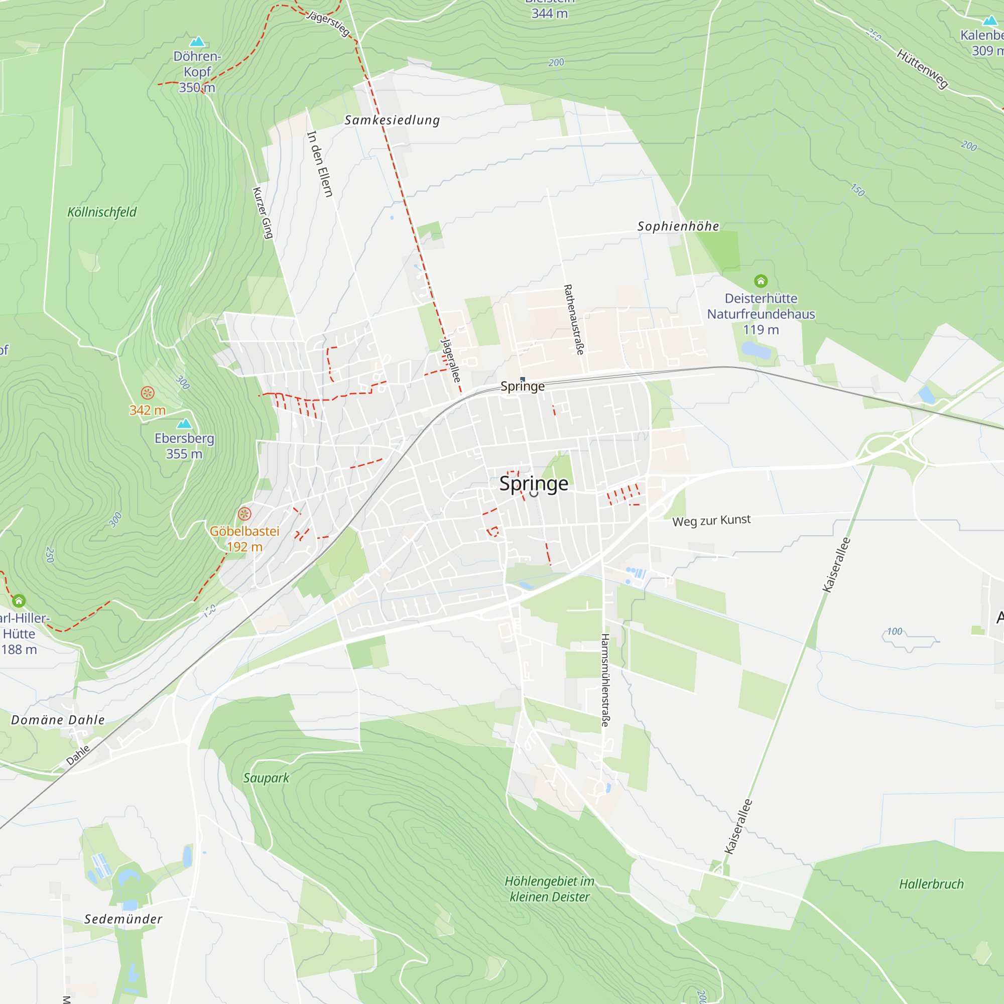 Tourist-Information Springe map