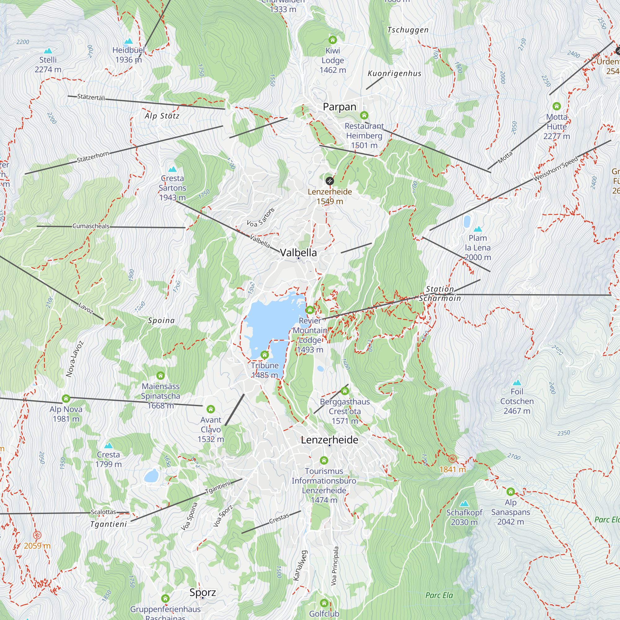Revier Mountain Lodge map
