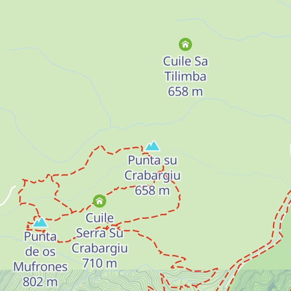 Map of Cuile Su Monte Istagiau
