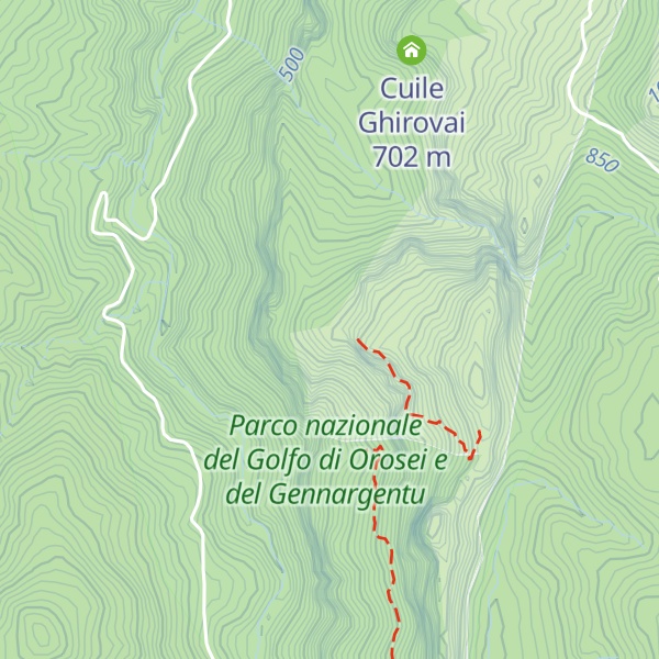 Map of Cuile Iscalone Orrubiu