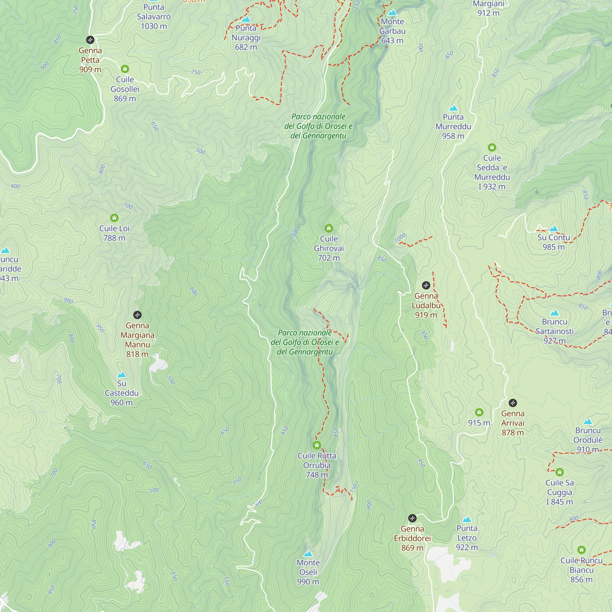Cuile Iscalone Orrubiu map
