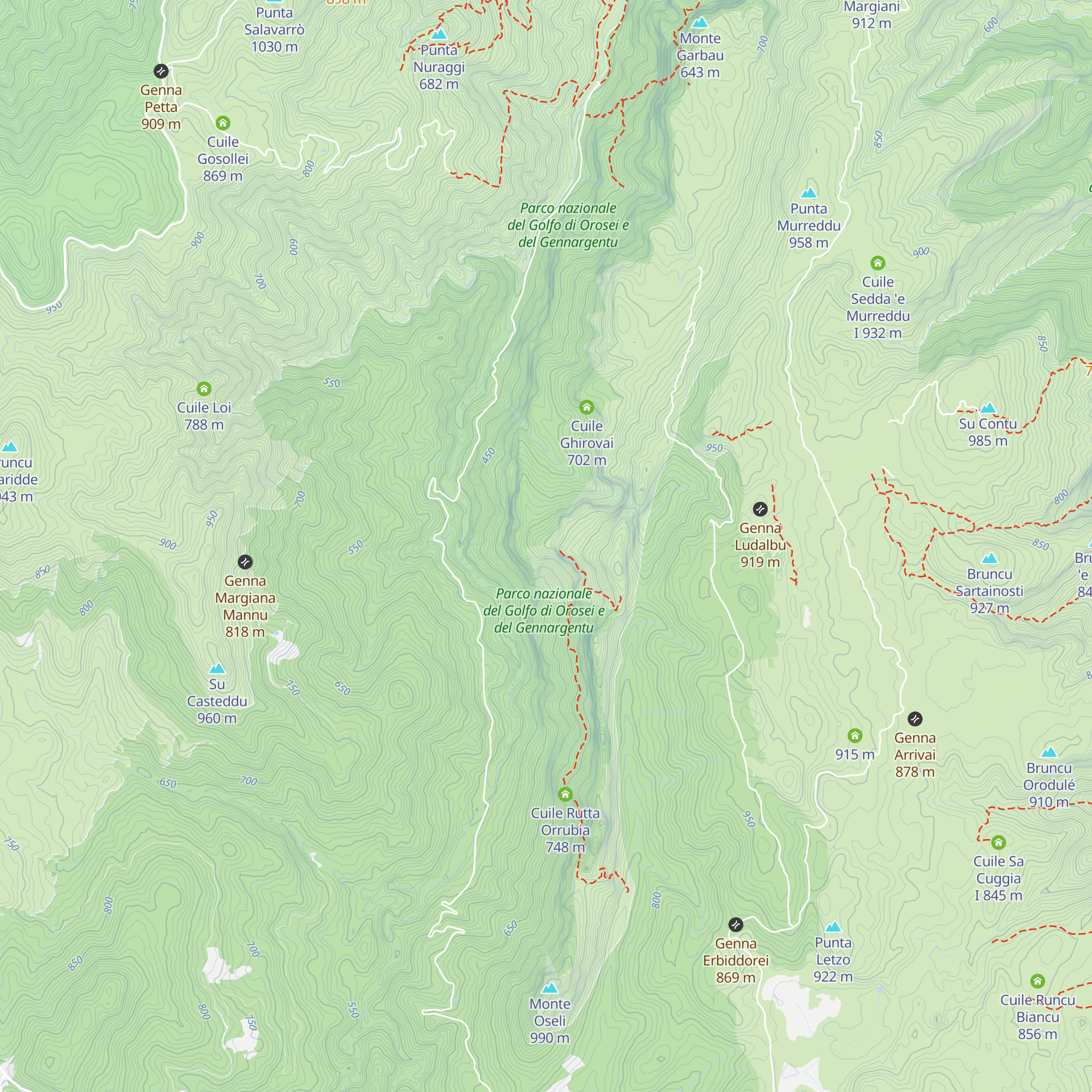 Cuile Iscalone Orrubiu map