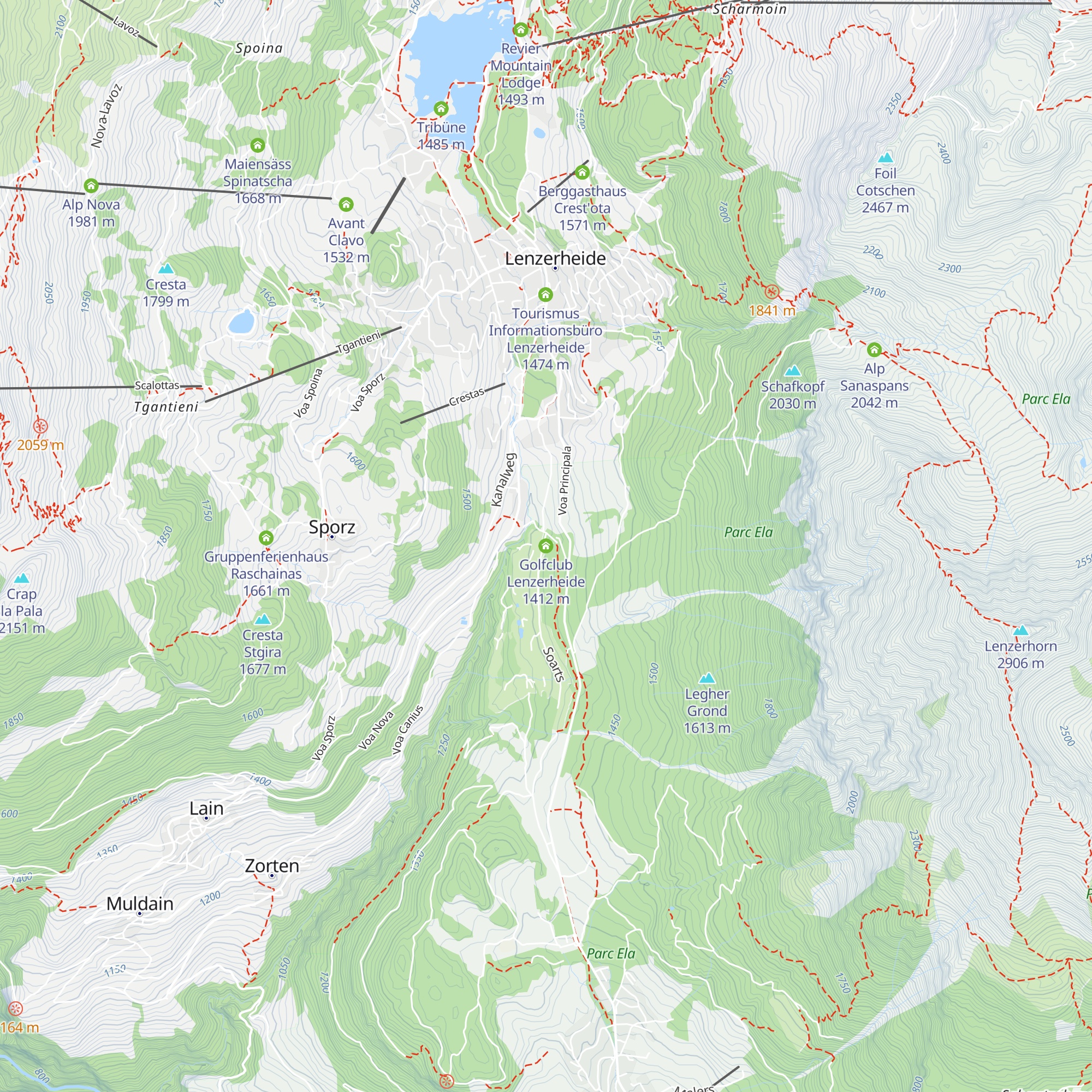 Golfclub Lenzerheide map