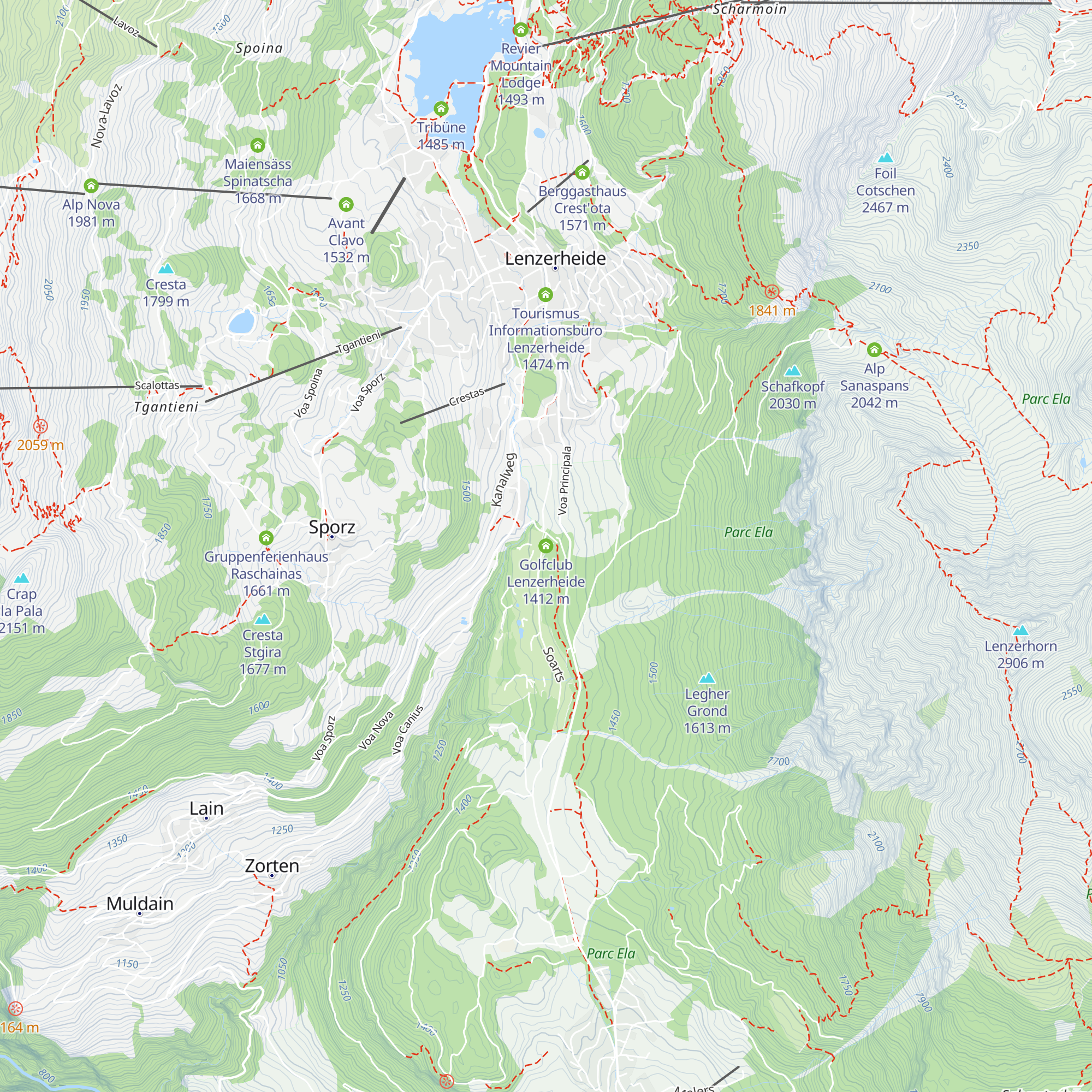 Golfclub Lenzerheide map