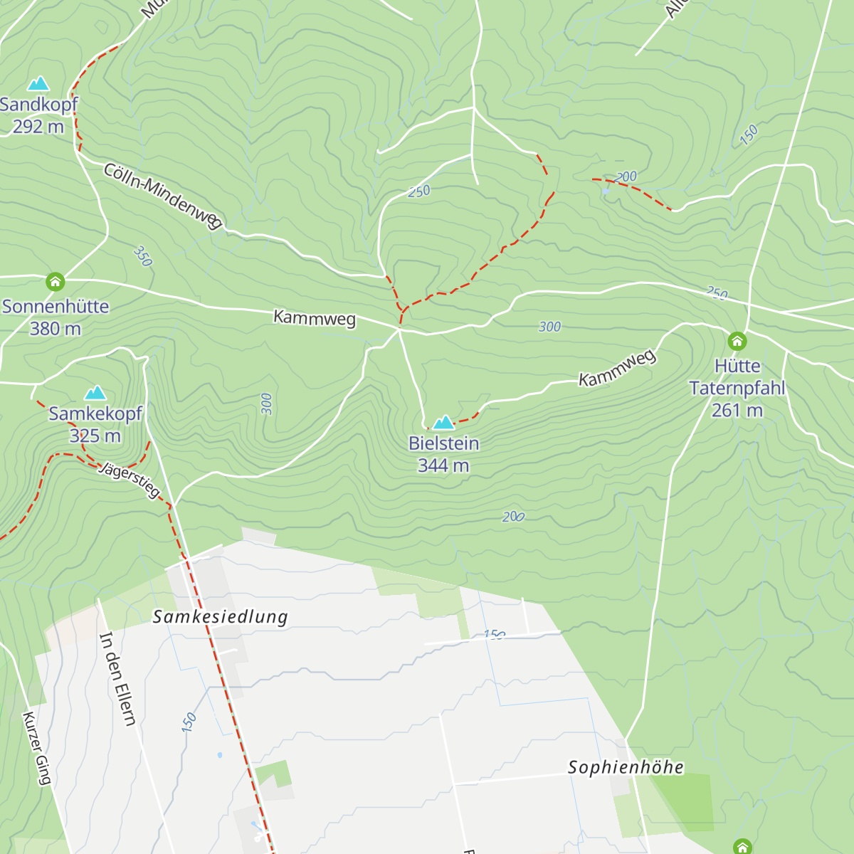 Bielsteinhütte map