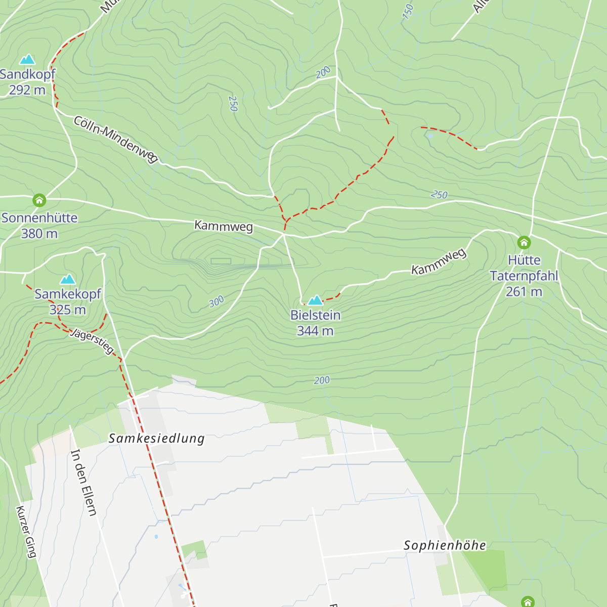 Bielsteinhütte map