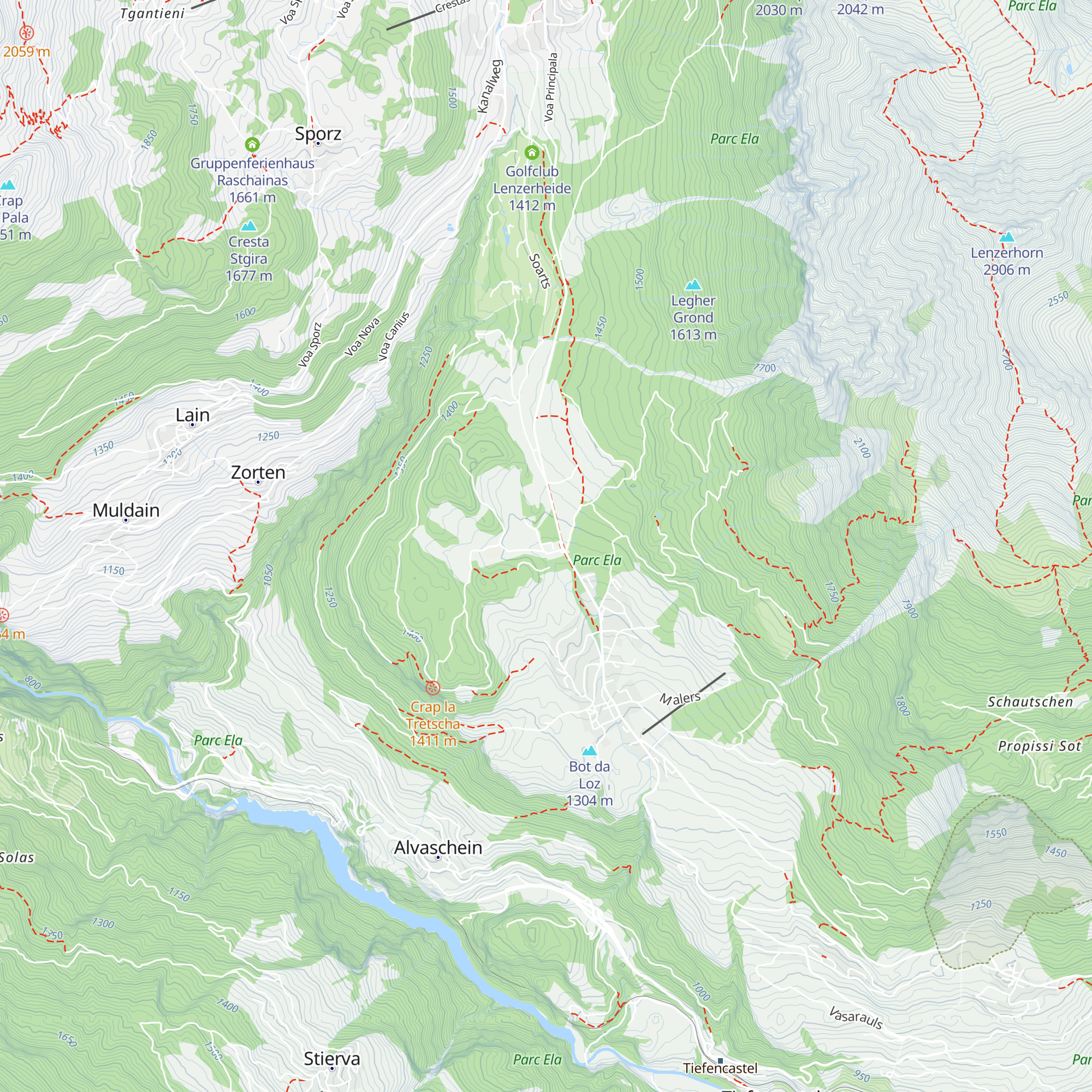 Biathlon Arena Lenzerheide map