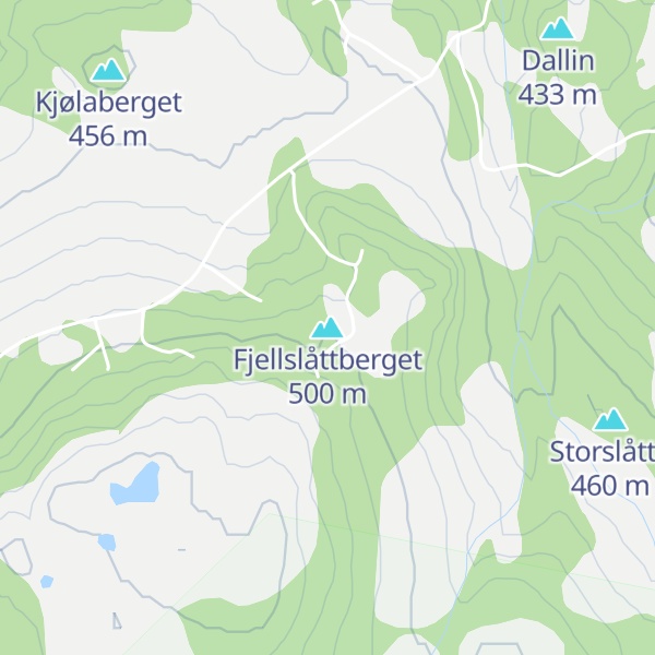 Map of Fjellslåttberget