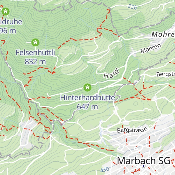 Map of Hinterhardhütte