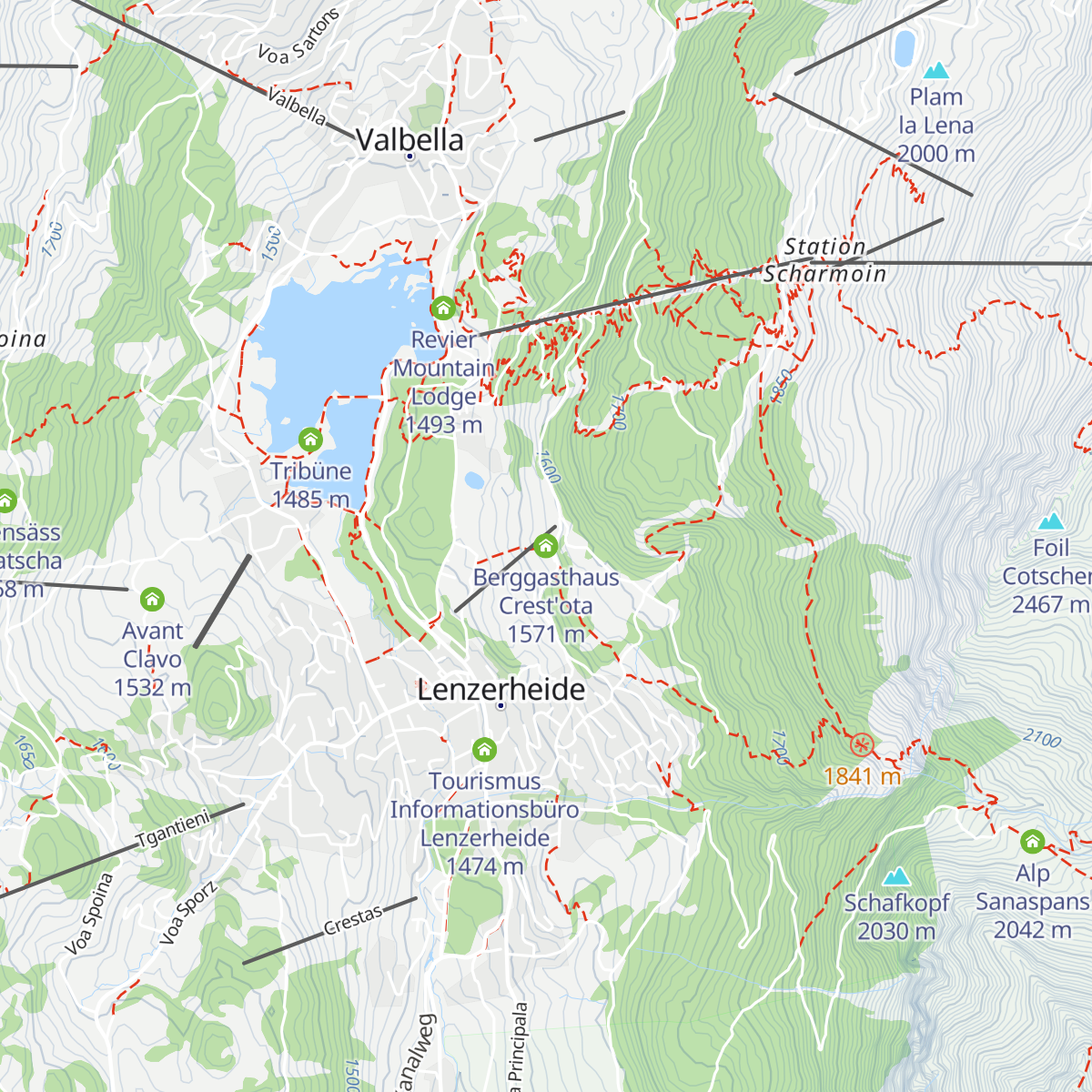 Berggasthaus Crest'ota map