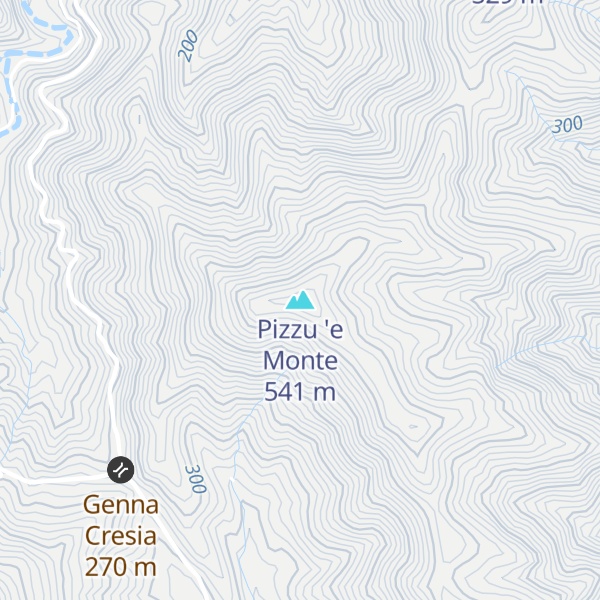 Map of Pizzu 'e Monte