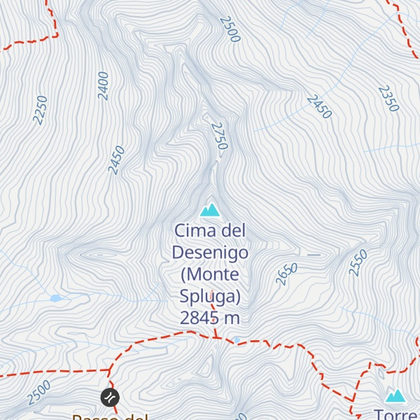 Map of Cima del Desenigo (Monte Spluga)