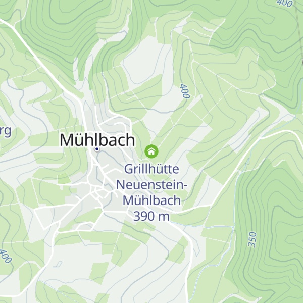 Map of Grillhütte Neuenstein-Mühlbach