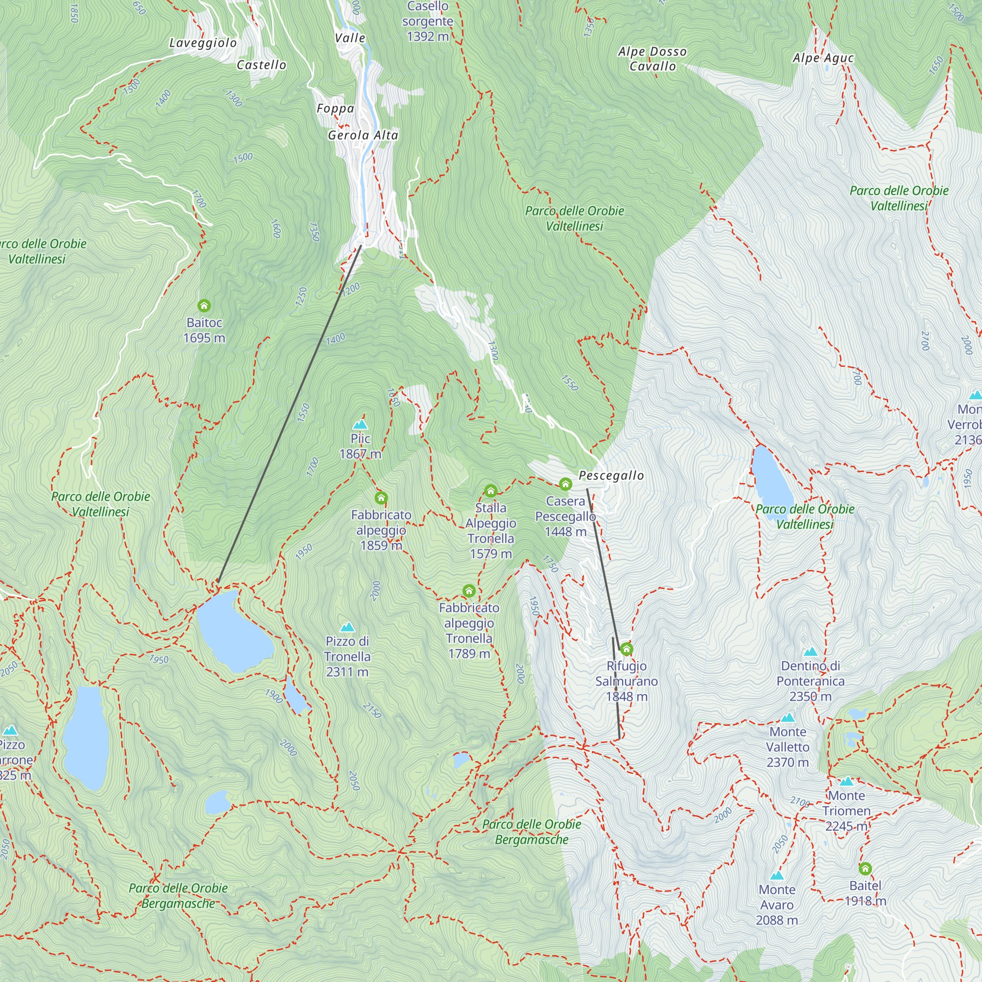 Stalla Alpeggio Tronella map
