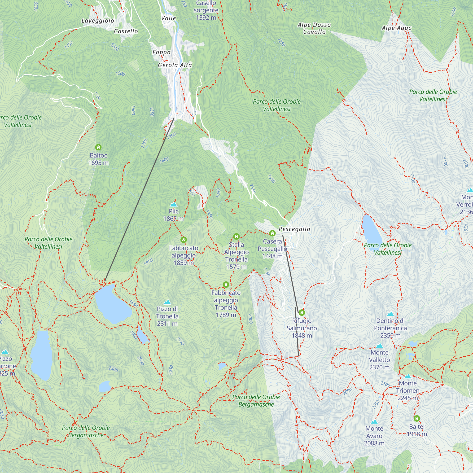 Stalla Alpeggio Tronella map