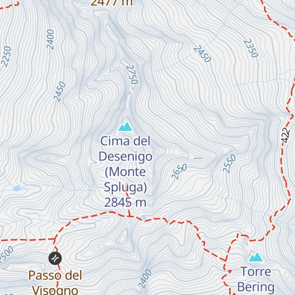 Map of Cima del Desenigo (vetta Sud Est)