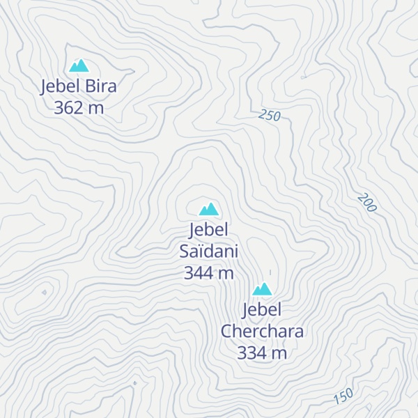 Map of Jebel Saïdani