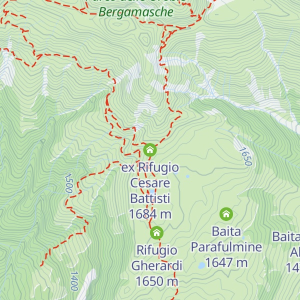 Map of ex Rifugio Cesare Battisti