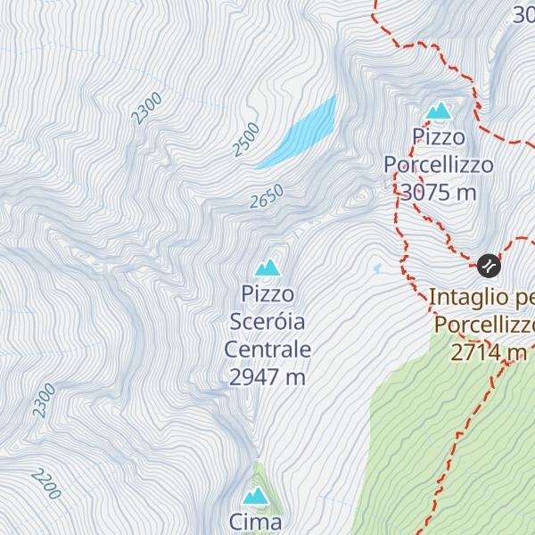 Map of Pizzo Sceróia Centrale
