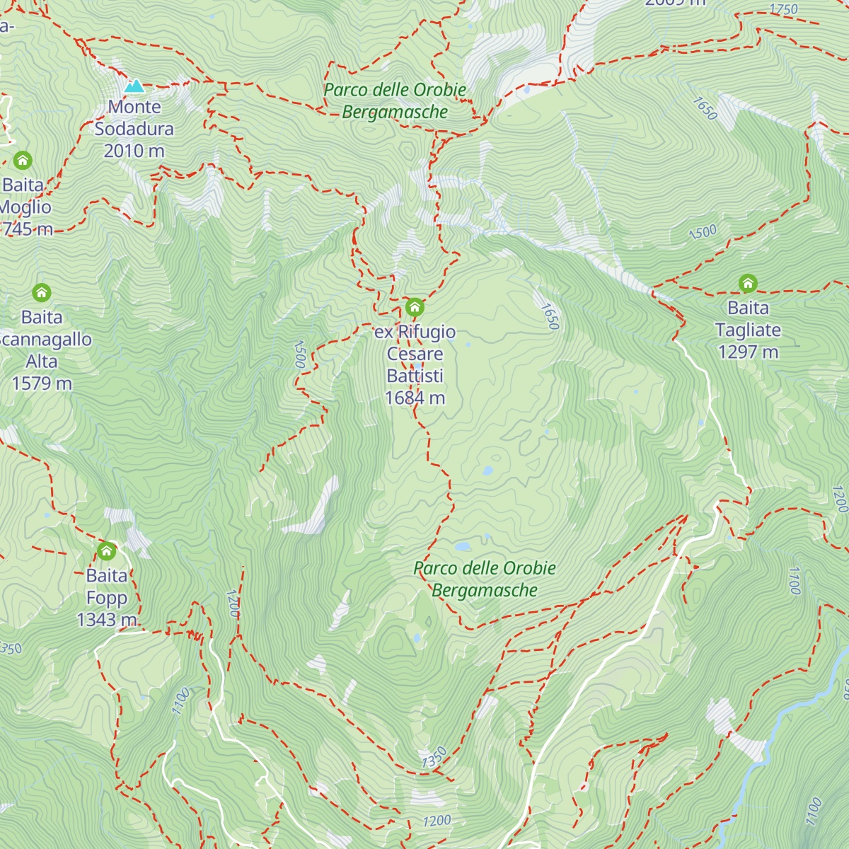 Rifugio Gherardi map