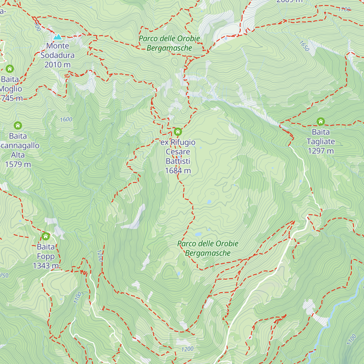 Rifugio Gherardi map