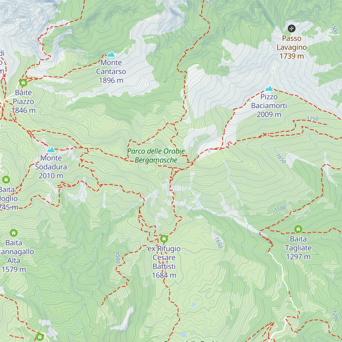 Baita Regina map