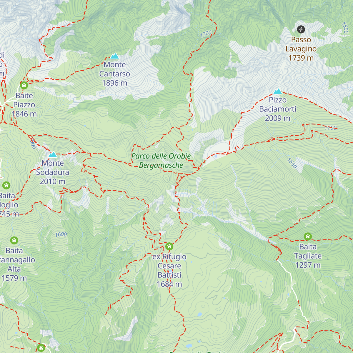 Baita Regina map