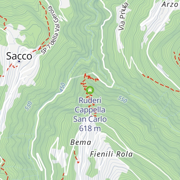 Map of Ruderi Cappella San Carlo