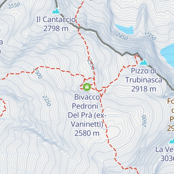 Map of Bivacco Pedroni - Del Prà (ex-Vaninetti)