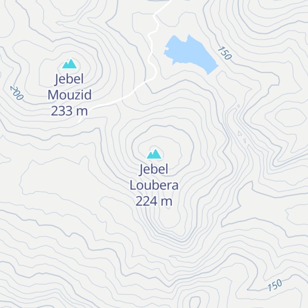 Map of Jebel Loubera