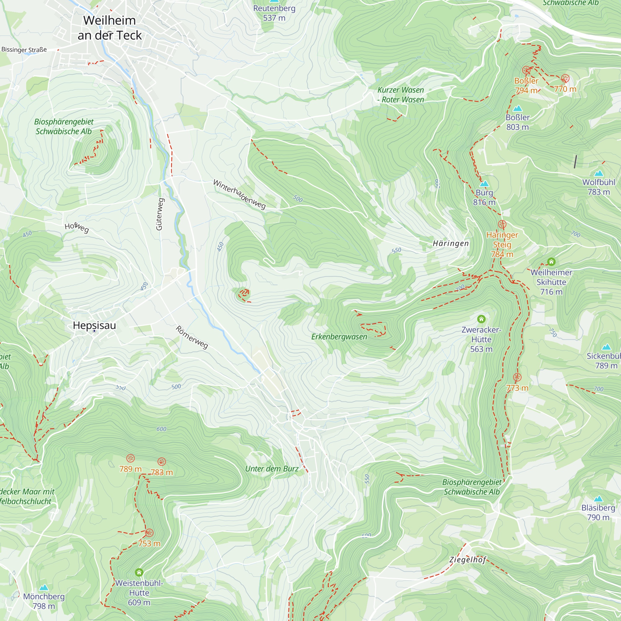 Riedhütte map