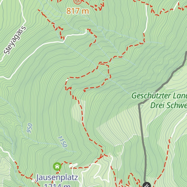 Map of Uli Mariss Hütte